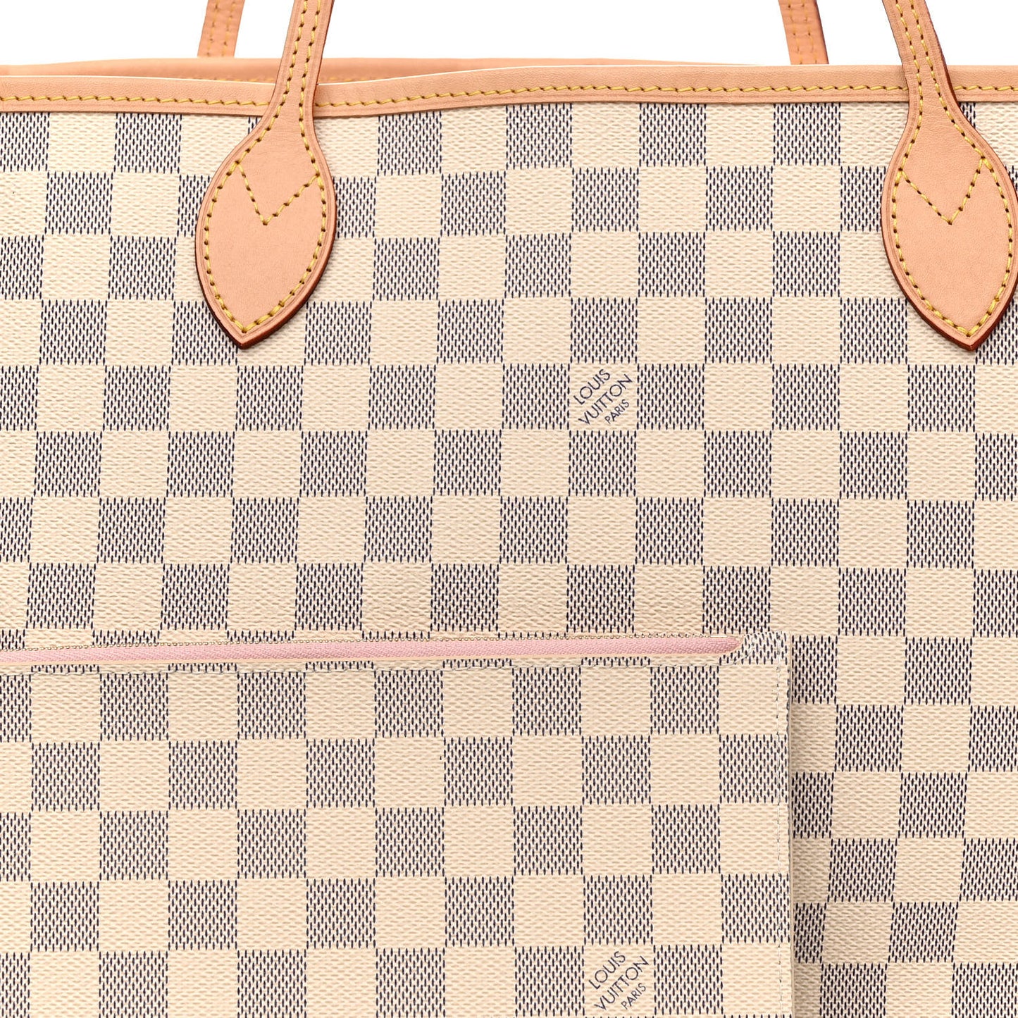 Damier Azur Neo Neverfull MM Rose Ballerine