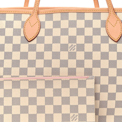 Louis Vuitton Damier Azur Neo Neverfull MM Rose Ballerine 8 of 10