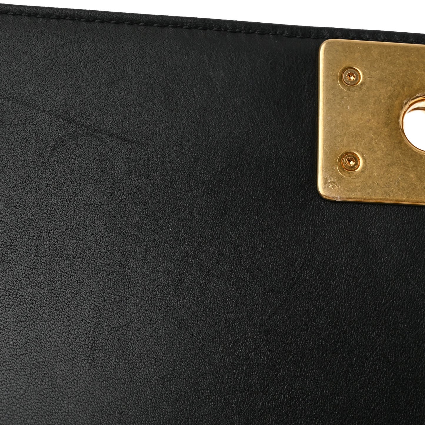 Lambskin Quilted Medium Boy Flap Black