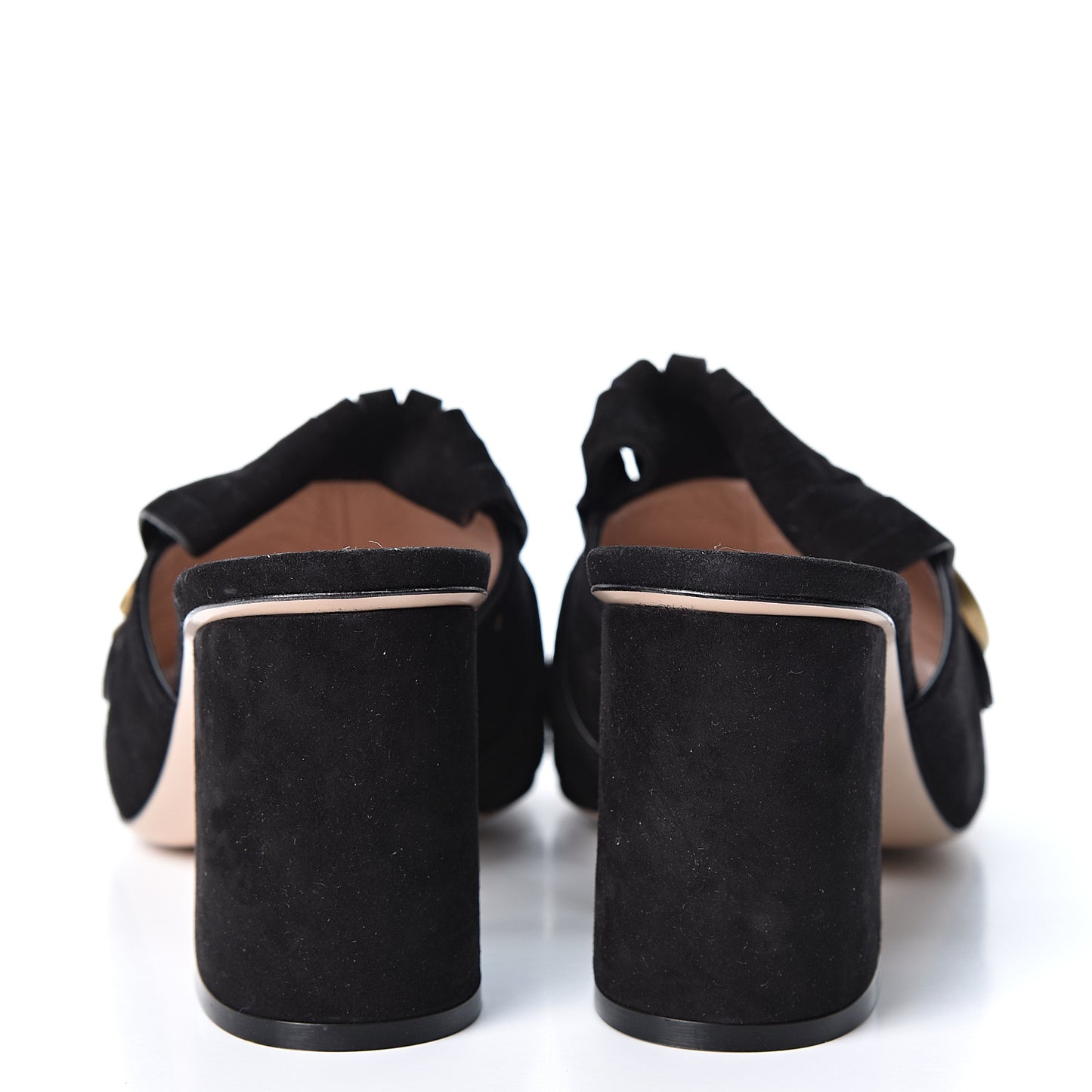 Kid Scamosciato GG Marmont Fringe 75mm Slide Sandals 40.5 Black