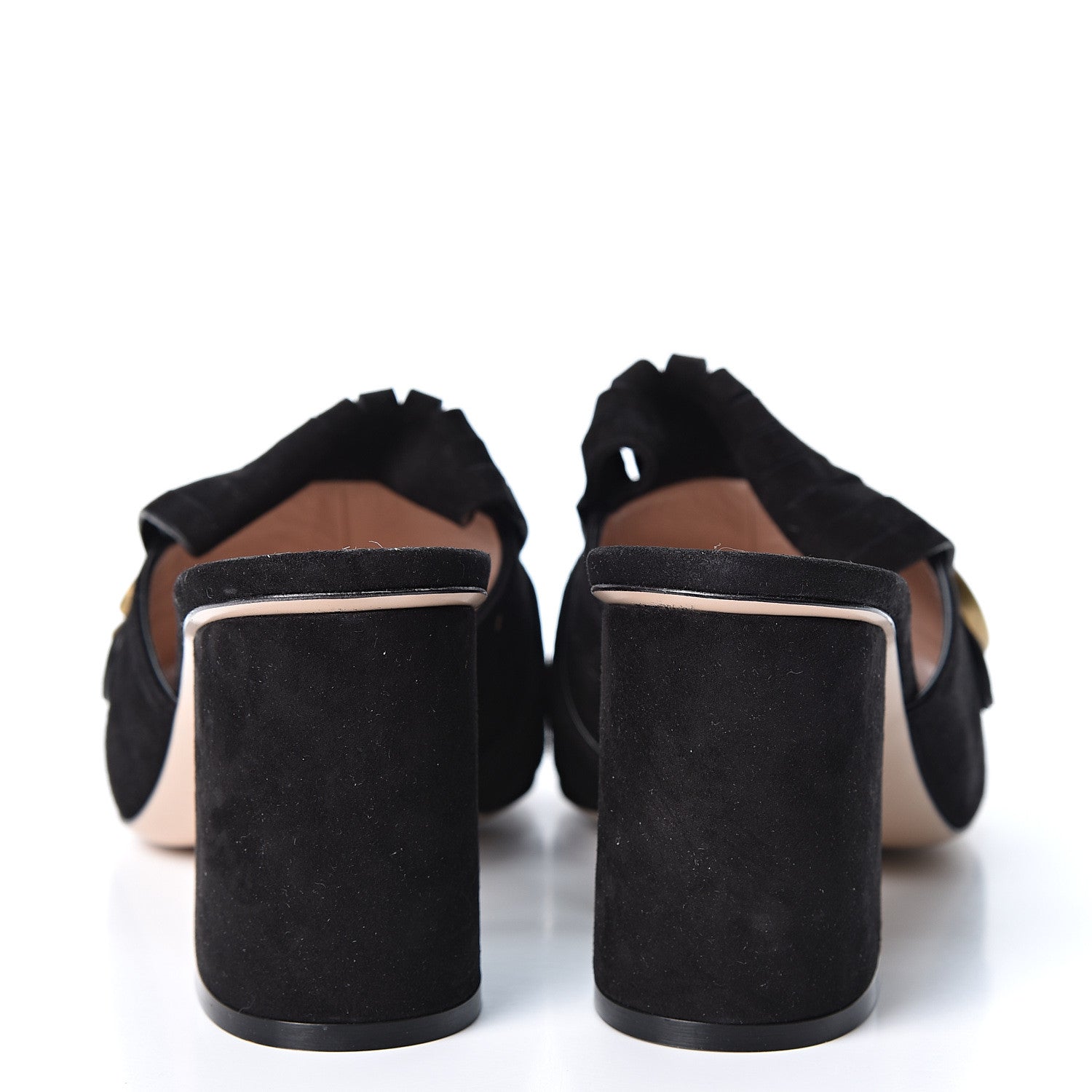 Gucci Kid Scamosciato GG Marmont Fringe 75mm Slide Sandals 40.5 Black 4 of 10