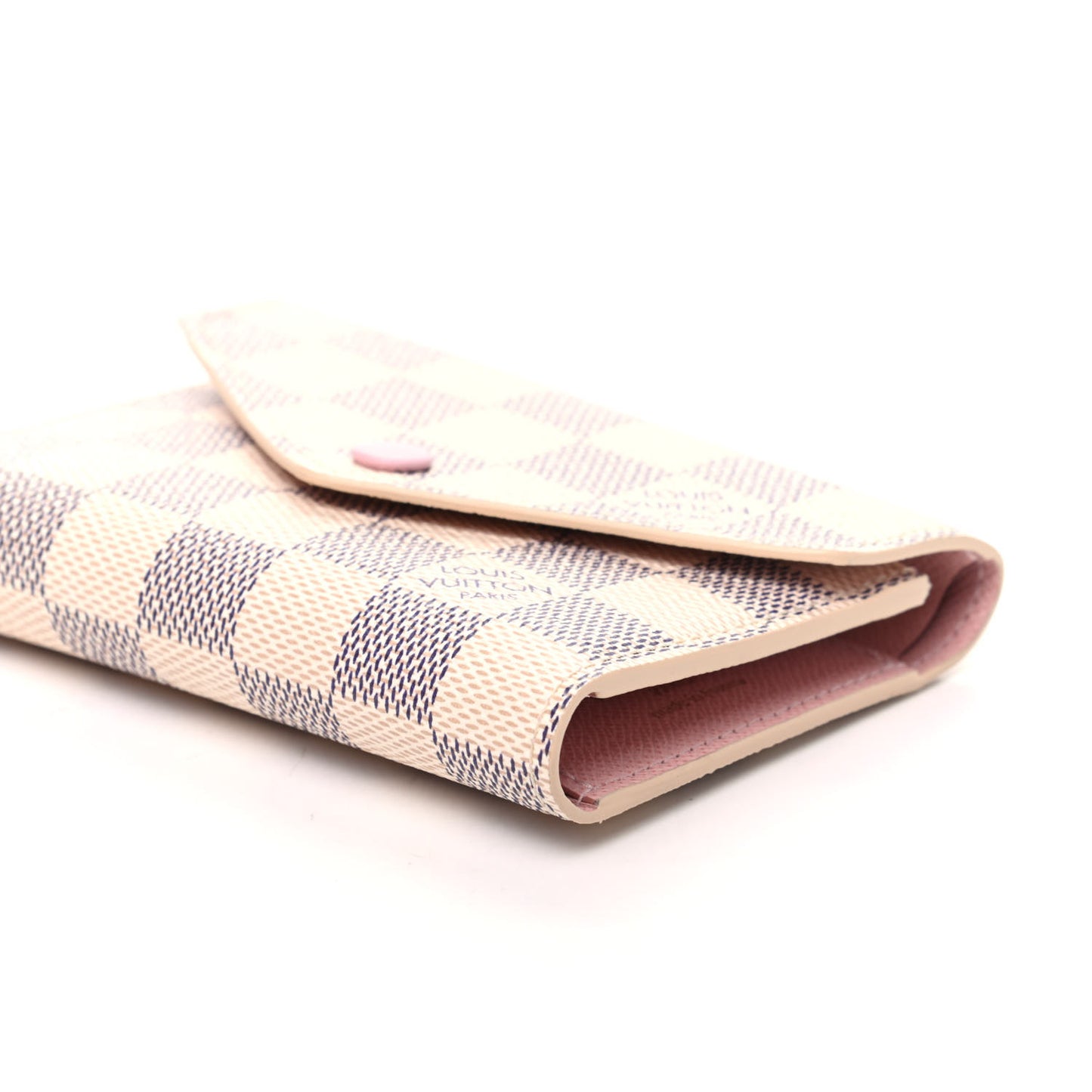 Damier Azur Victorine Wallet Rose Ballerine