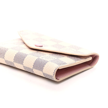 Louis Vuitton Damier Azur Victorine Wallet Rose Ballerine 8 of 8