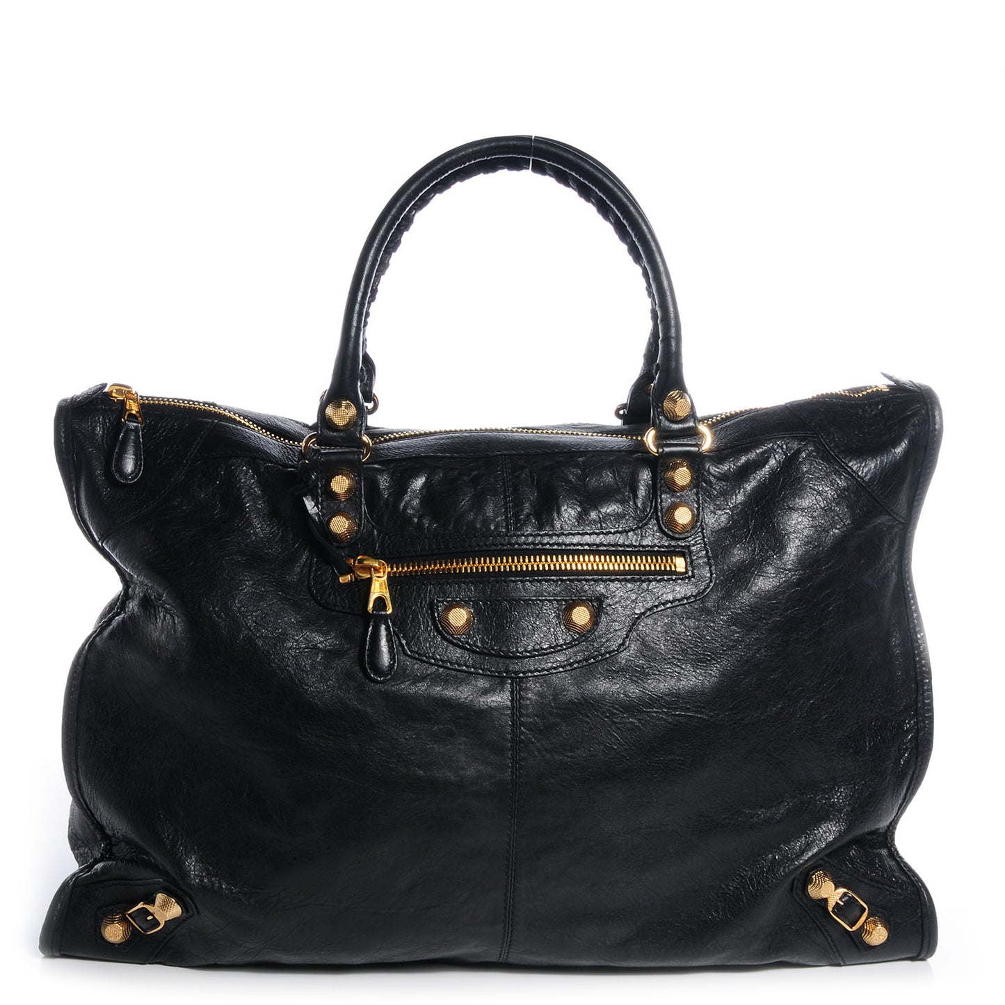 Agneau Giant 12 Gold Hardware Weekender Black