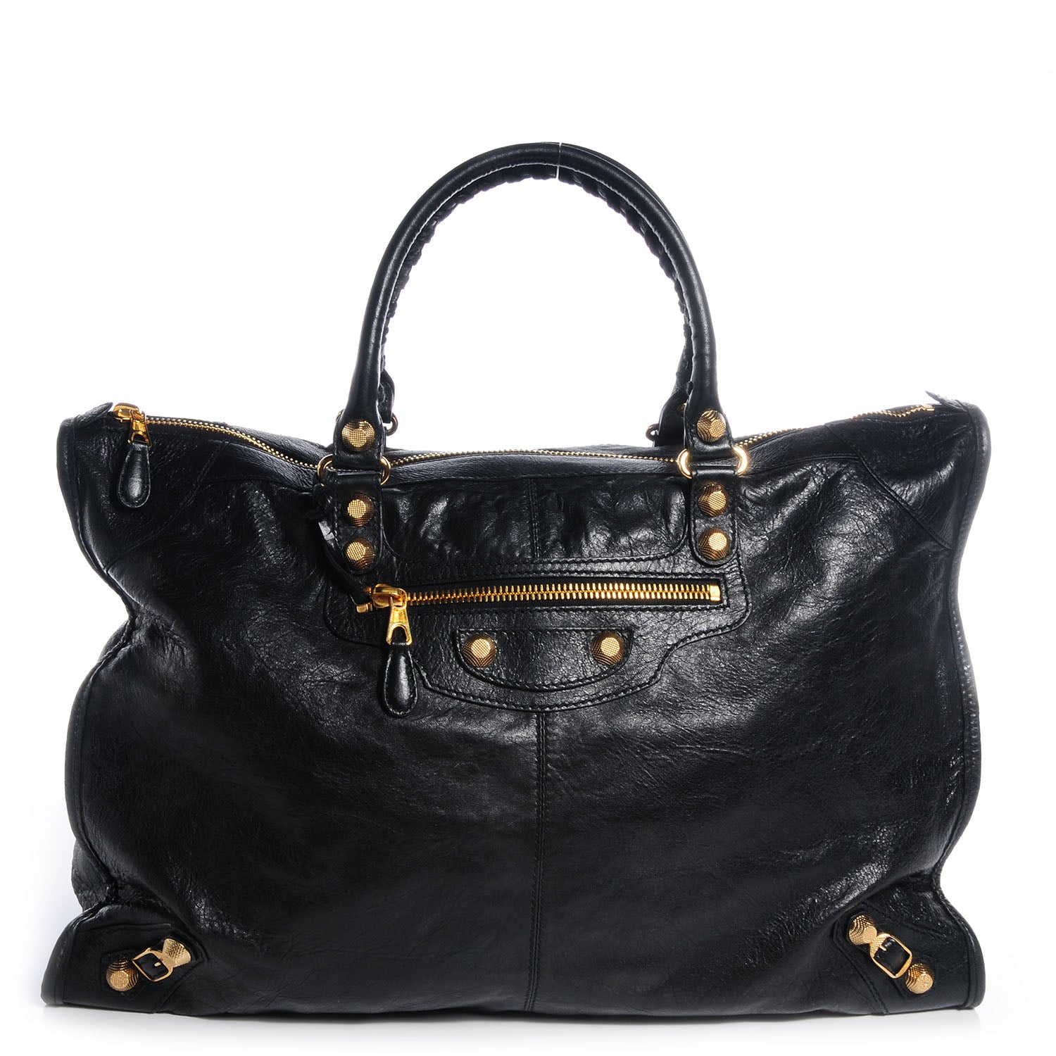 Balenciaga Agneau Giant 12 Gold Hardware Weekender Black 1 of 10