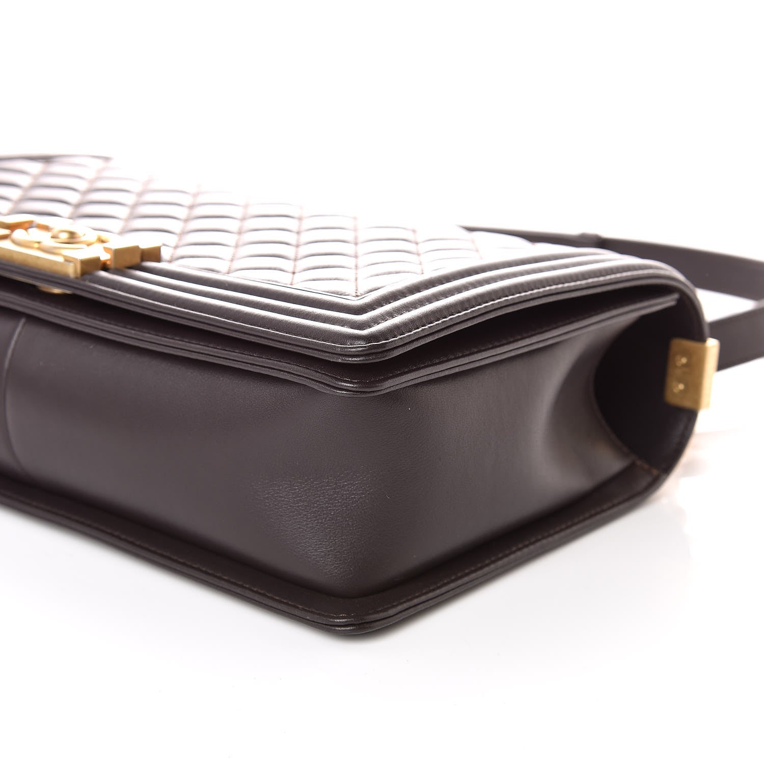 Chanel Calfskin Quilted New Medium Boy Flap Dark Brown 6 of 10