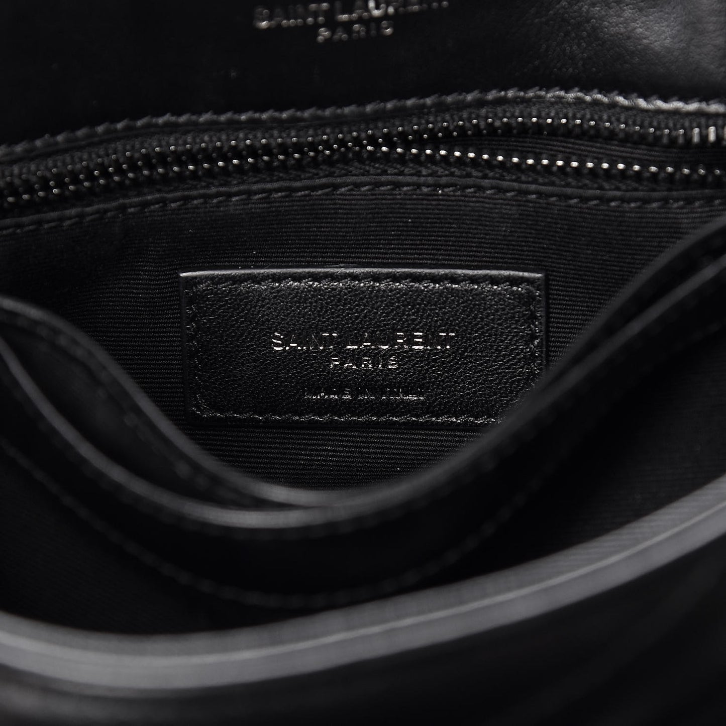 Calfskin Y Quilted Monogram Toy Loulou Crossbody Bag Black