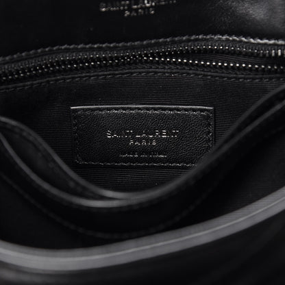Saint Laurent Calfskin Y Quilted Monogram Toy Loulou Crossbody Bag Black 7 of 11
