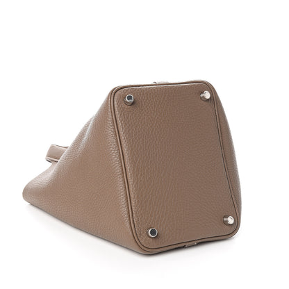 Hermes Taurillon Clemence Picotin Lock 18 PM Etoupe 3 of 10