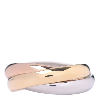 Cartier 18K Pink Yellow White Gold Classic Les Must De Trinity Ring 53 6.25 1 of 4