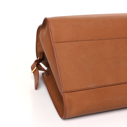 The Row Polished Saddle Calfskin Margaux EW Clutch Brandy 8 of 9