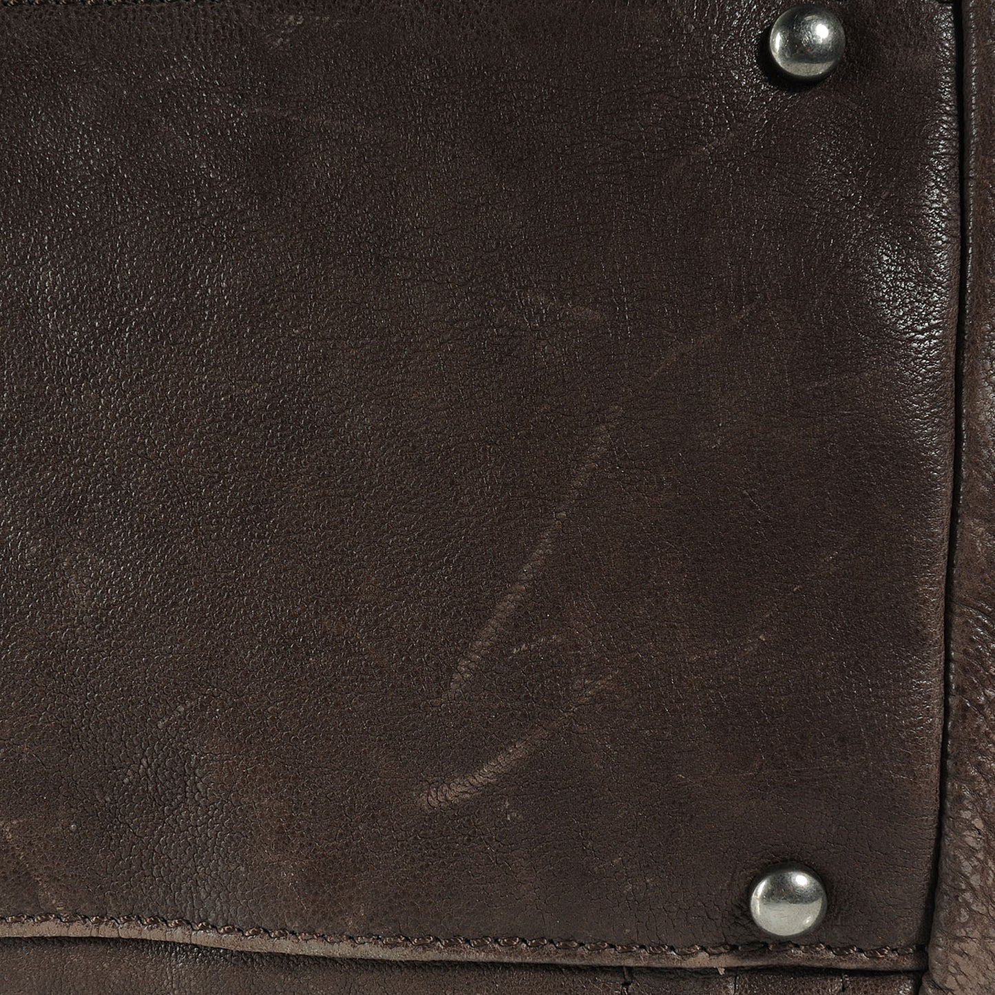 Leather Large Modern Chain Tote Brown