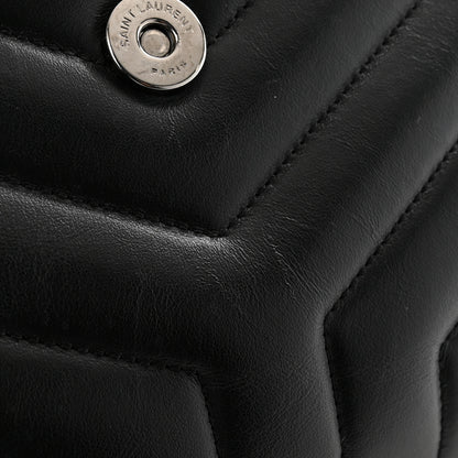 Saint Laurent Calfskin Y Quilted Monogram Monochrome Medium Loulou Chain Satchel Black 11 of 11