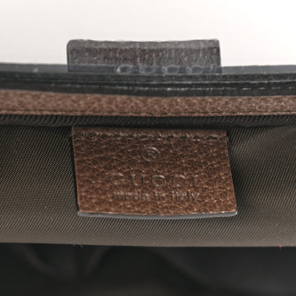 Gucci GG Supreme Monogram Textured Calfskin Web Ophidia Vanity Cosmetic Case Beige Ebony New Acero 8 of 8