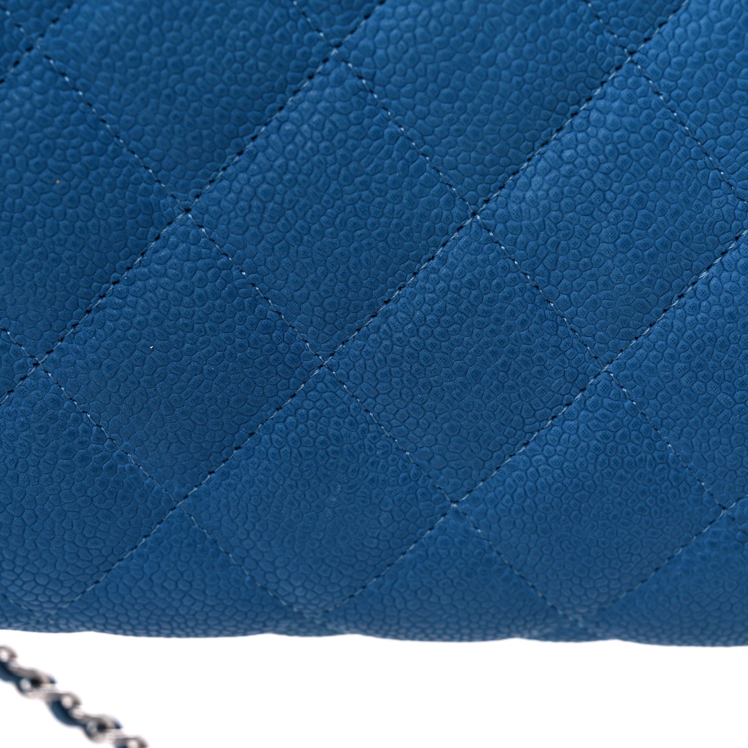 Chanel Iridescent Caviar Quilted Clutch With Chain Flap Blue 17 of 19