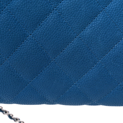 Chanel Iridescent Caviar Quilted Clutch With Chain Flap Blue 17 of 19