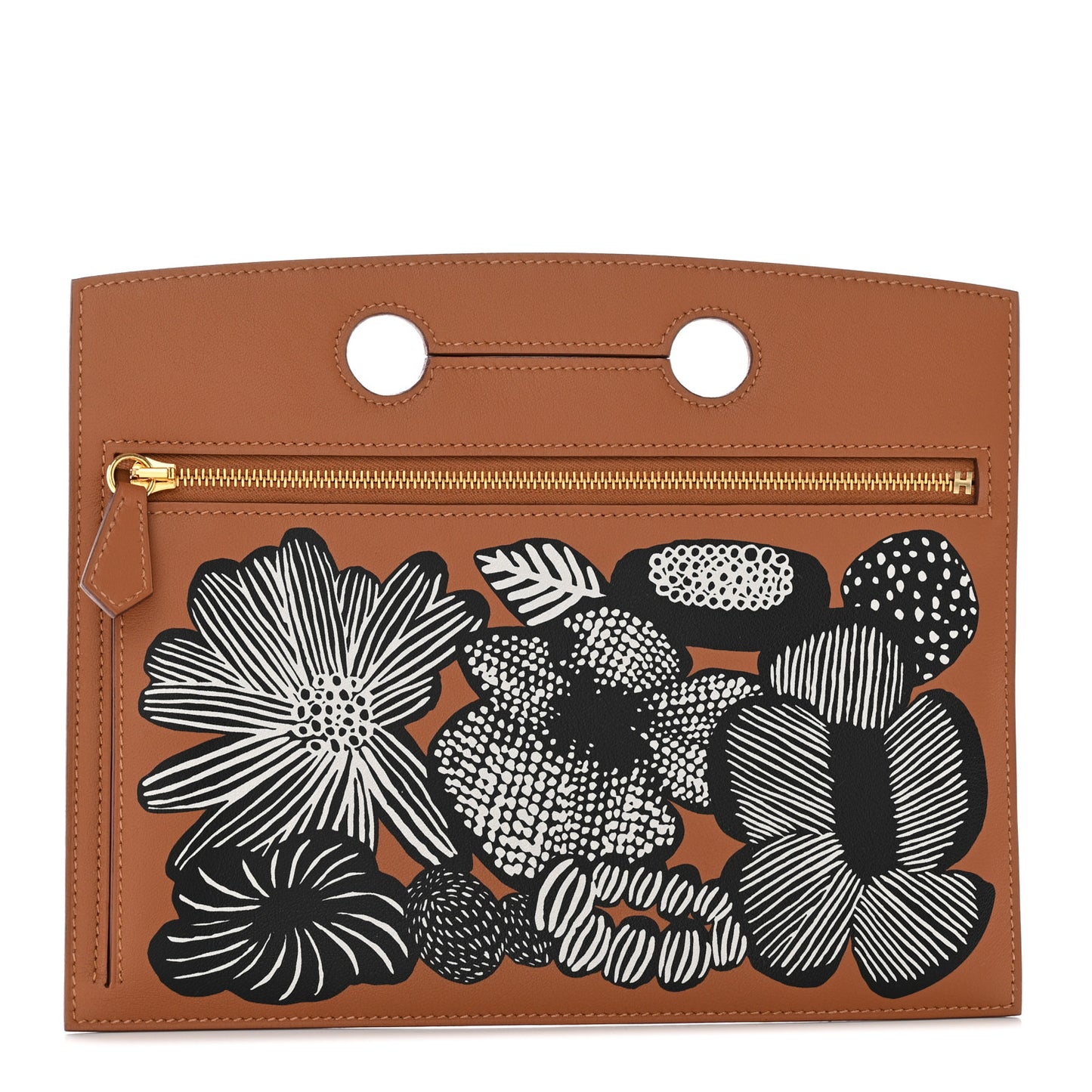 Swift Floral Printed Backpocket Pouch 25 Gold