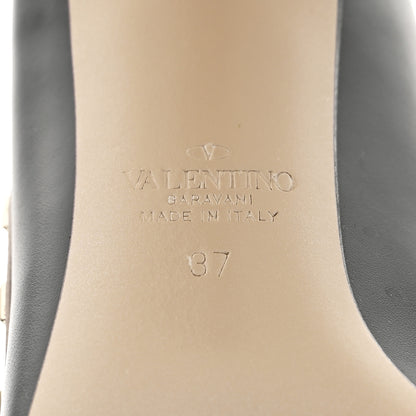 Valentino Garavani Calfskin Rockstud 85mm Pumps 37 Black Poudre 7 of 9