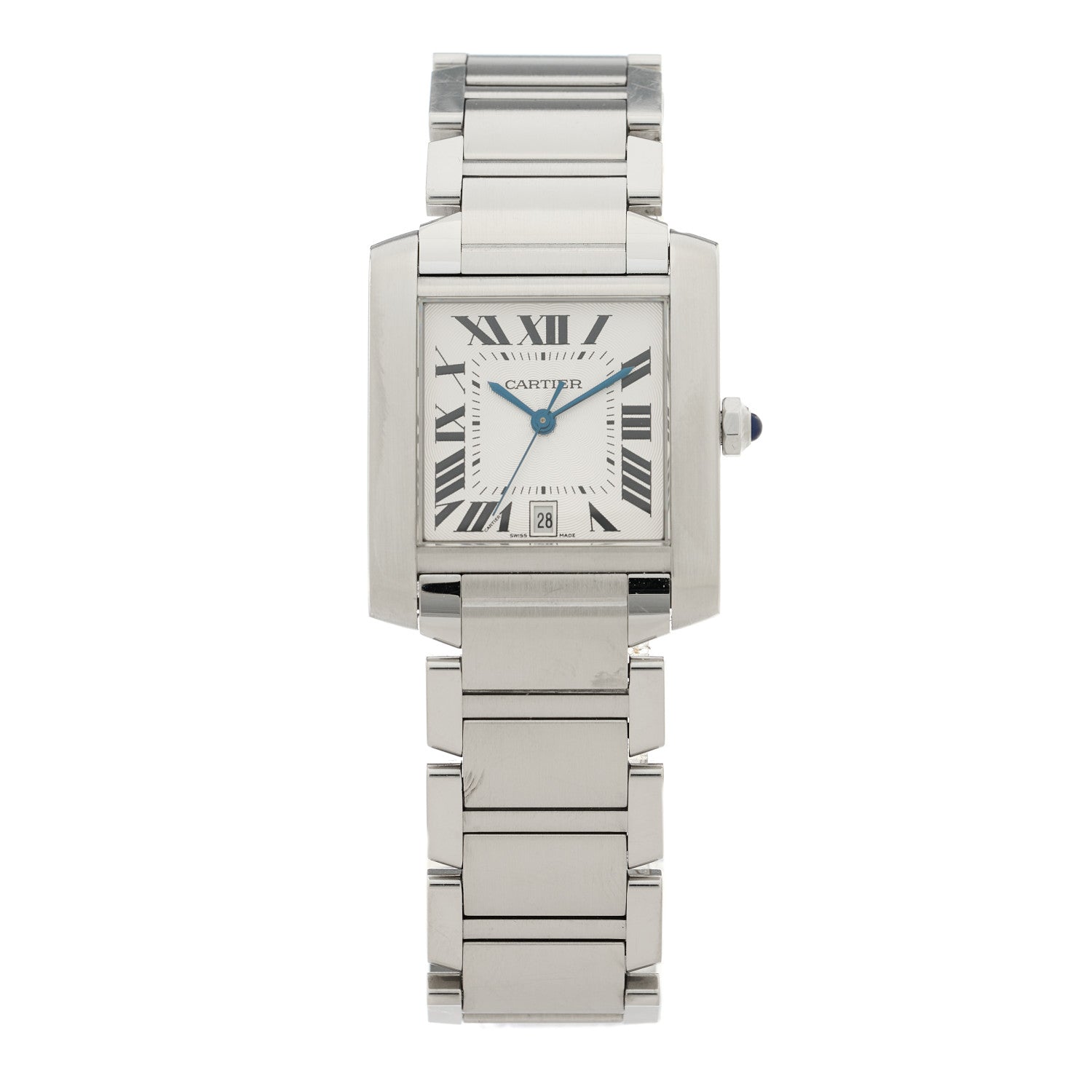 Cartier Stainless Steel 28mm Tank Francaise Automatic Watch 1 of 5
