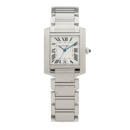 Cartier Stainless Steel 28mm Tank Francaise Automatic Watch 1 of 5