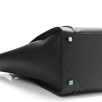 Celine Drummed Calfskin Mini Luggage Black 9 of 10