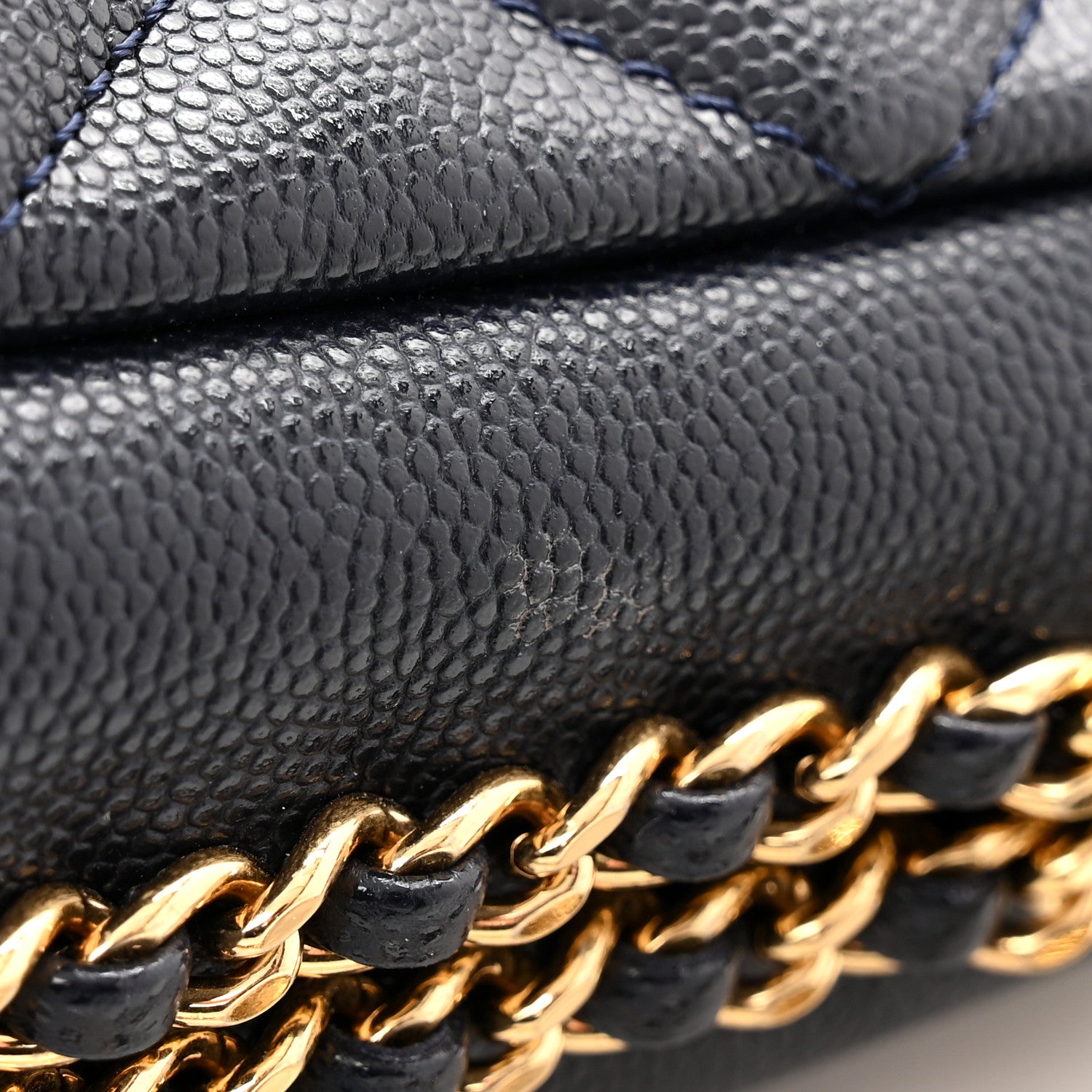 Chanel Caviar Quilted Small CC You Flap Dark Blue 11 of 13