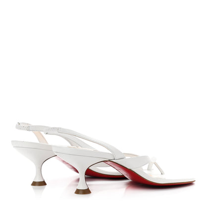 Christian Louboutin Kid Taralita 55 Thong Sandals 38 White 4 of 11