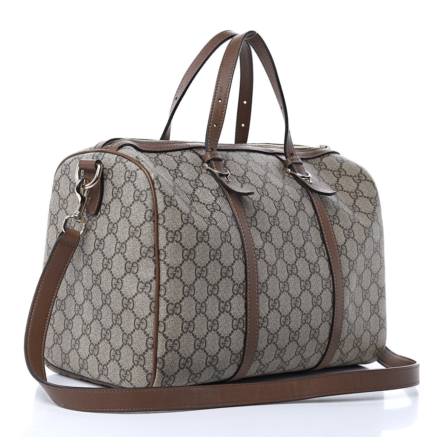 GG Supreme Monogram Margaux Calfskin Medium Nice Boston Beige Ebony Acero