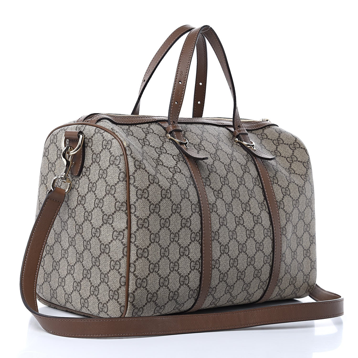 Gucci GG Supreme Monogram Margaux Calfskin Medium Nice Boston Beige Ebony Acero 3 of 13