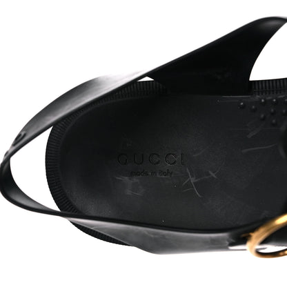 Gucci Rubber Mens Buckle Strap Sandal 8 Black 8 of 12