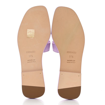 Hermes Epsom Oran Sandals 37.5 Violet Amethyste 5 of 8