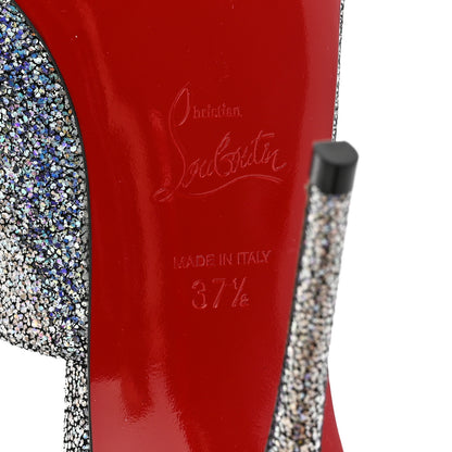 Christian Louboutin Nappa Mica PVC Glitter Predumule 100 Pumps 37.5 Silver 6 of 9
