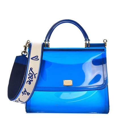 Dolce & Gabbana Rubber Semi Transparent Miss Sicily Satchel Blue 1 of 14