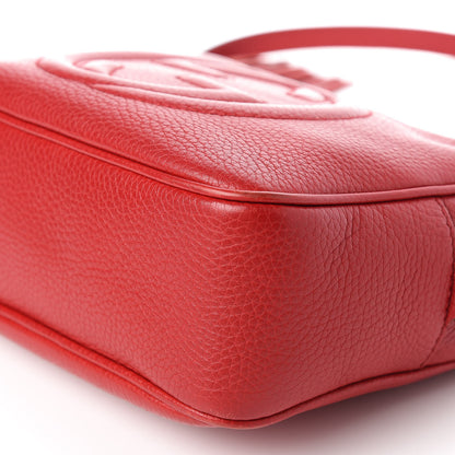 Gucci Pebbled Calfskin Small Soho Disco Bag Tabasco Red 7 of 11