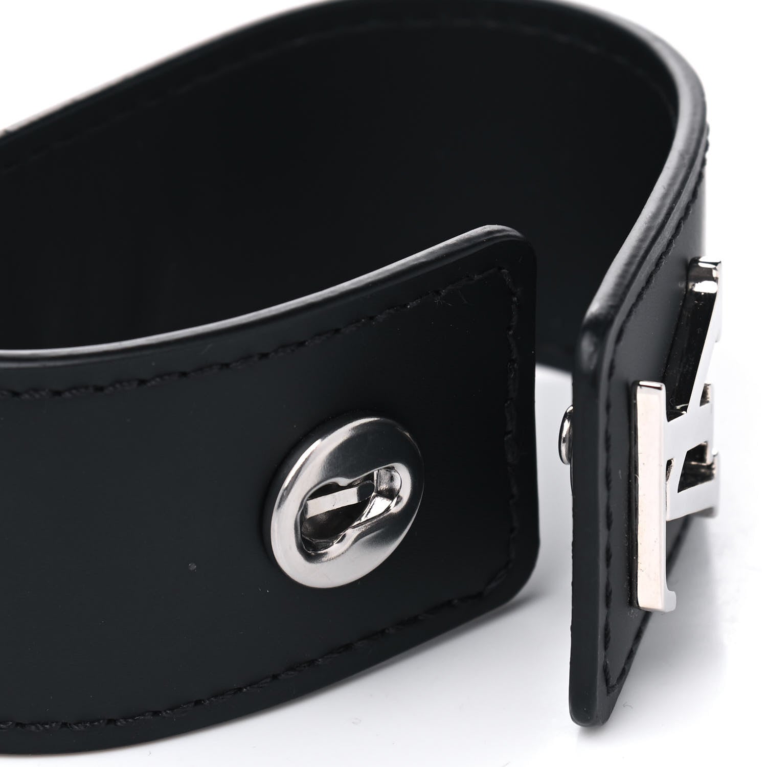 Louis Vuitton Calfskin Bracelet Black 5 of 7
