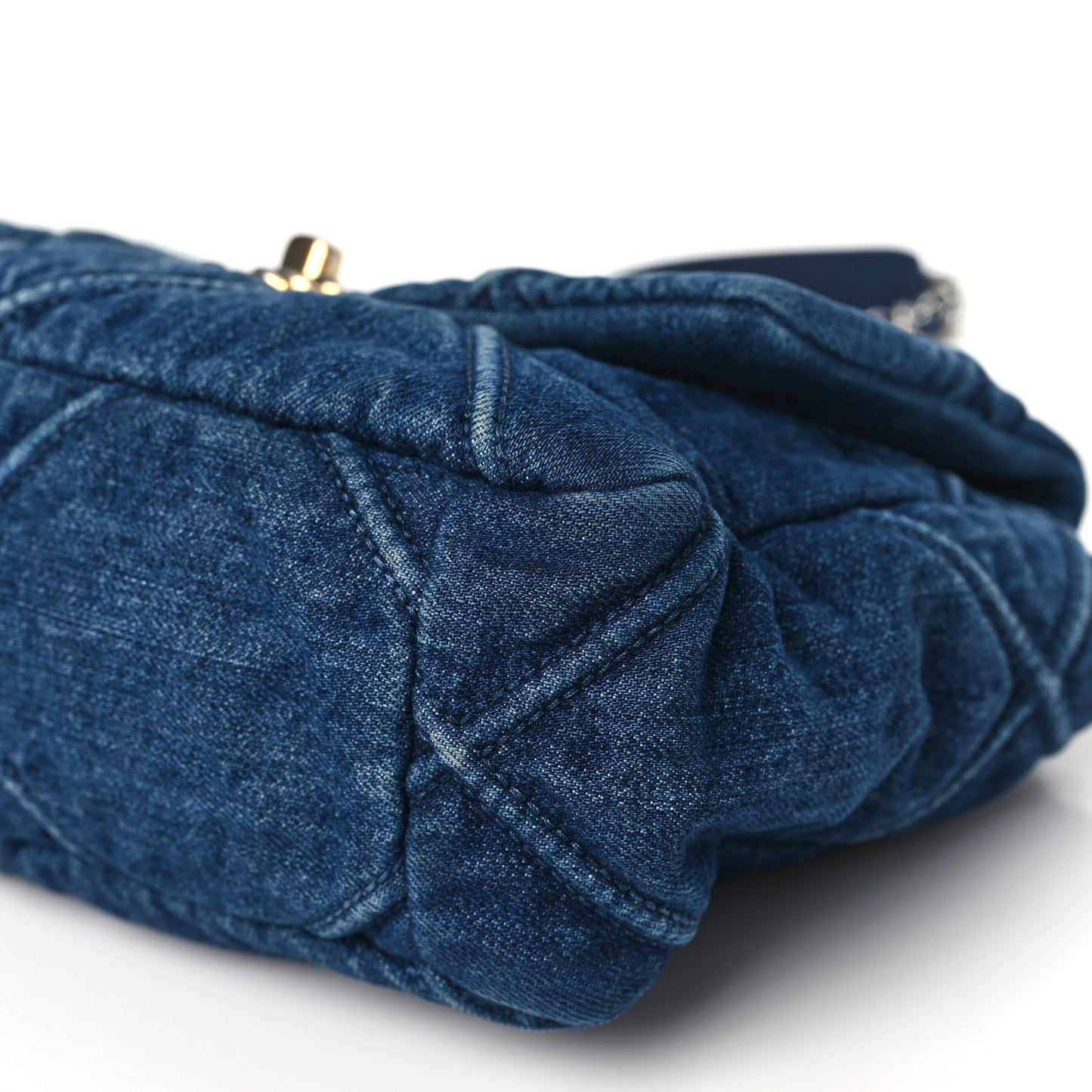 Denim Quilted Medium Chanel 19 Flap Blue