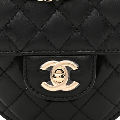 Chanel Lambskin Quilted CC In Love Heart Bag Black 8 of 10