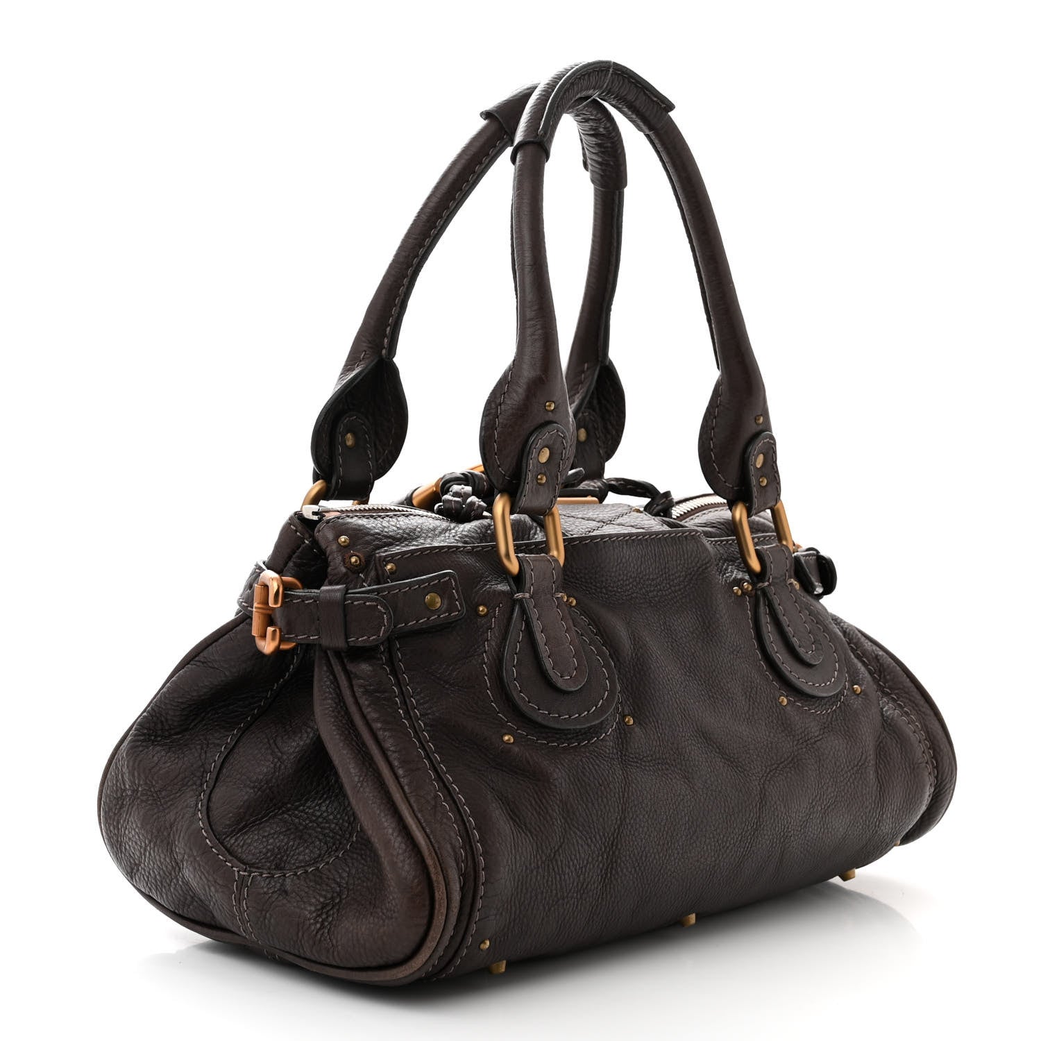 Chloe Calfskin Medium Paddington Satchel Chocolate 3 of 10
