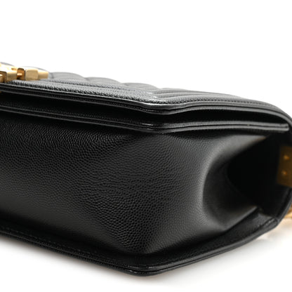 Chanel Caviar Quilted Medium Boy Flap Black 10 of 11