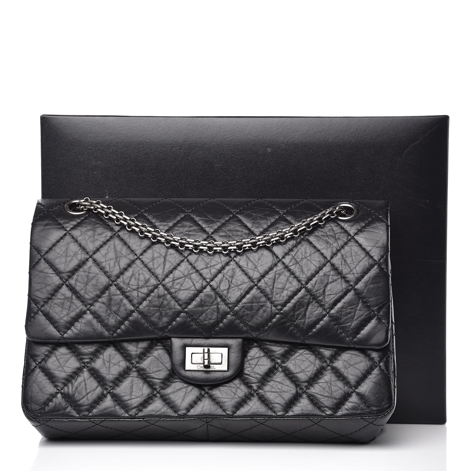 Chanel Aged Calfskin Quilted 2.55 Reissue 226 Flap Black 10 of 10