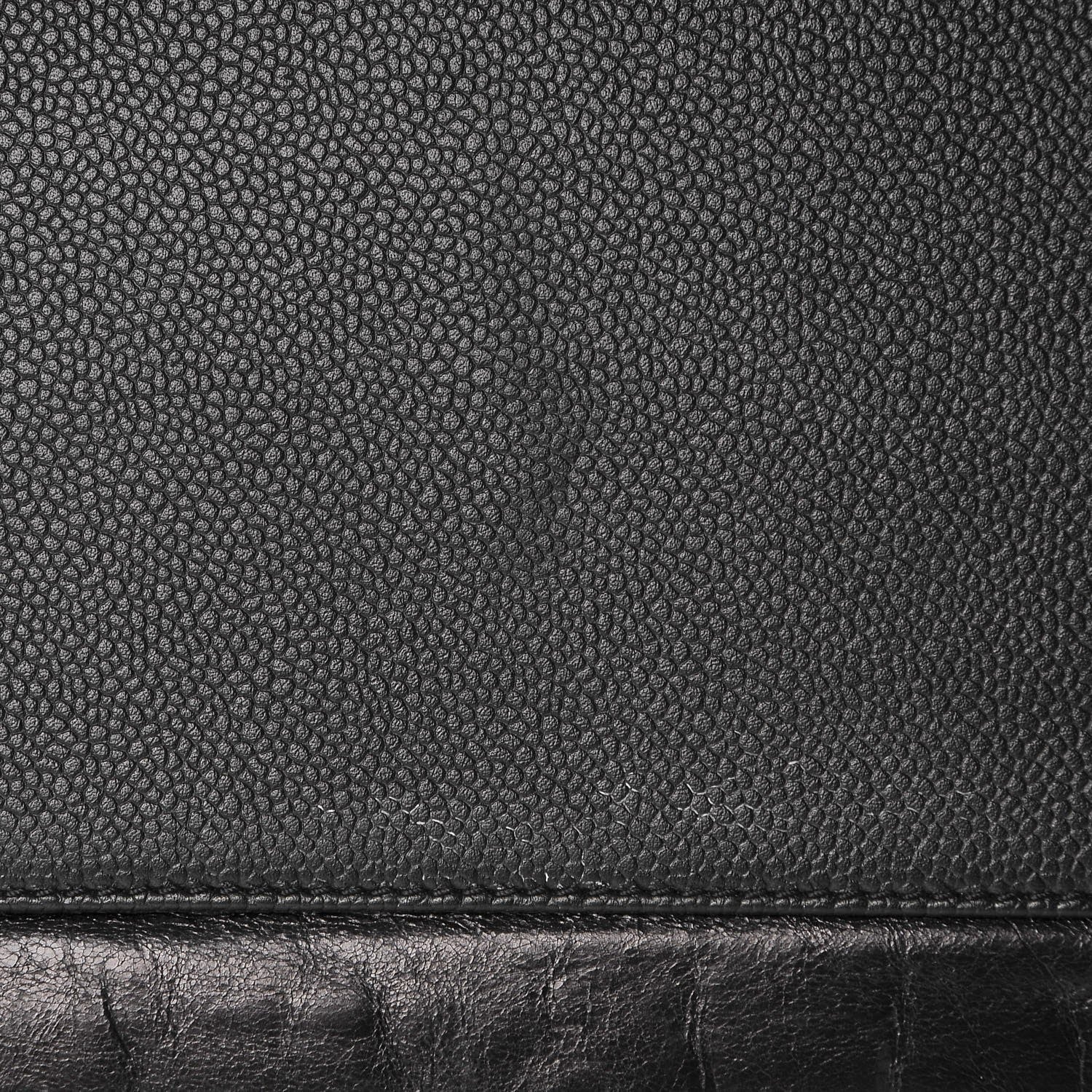Chanel Glazed Calfskin Large Deauville Tote Black 11 of 11