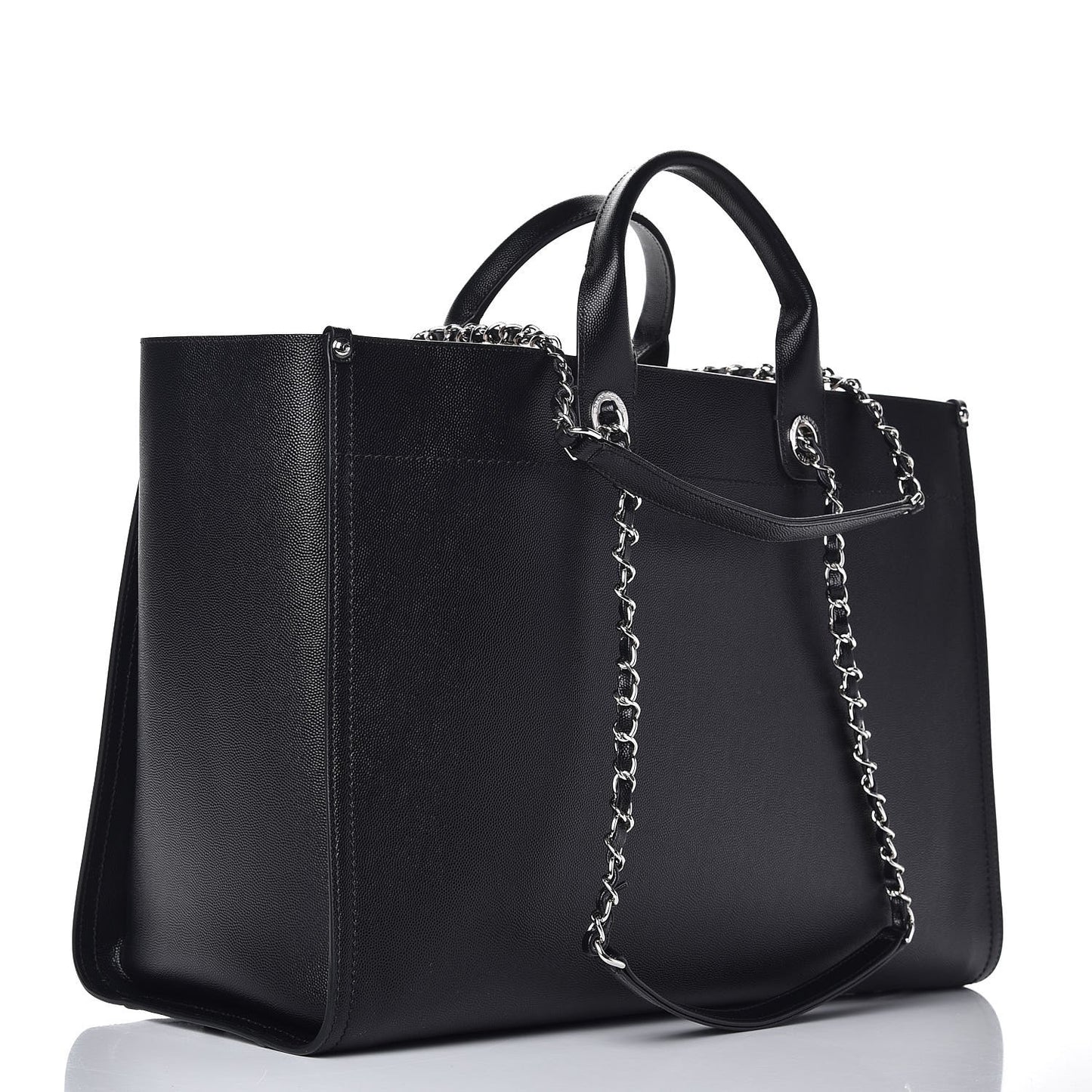 Caviar Extra Large Studded Deauville Tote Black