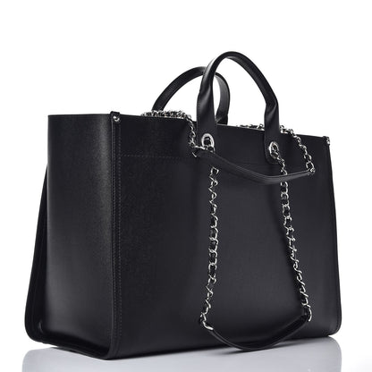 Chanel Caviar Extra Large Studded Deauville Tote Black 3 of 8