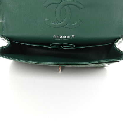 Chanel Patent Calfskin Quilted Medium Double Flap Green 5 of 12