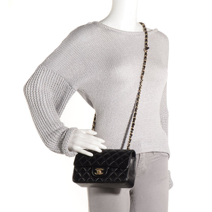 Chanel Lambskin Quilted New Mini Flap Black 2 of 11