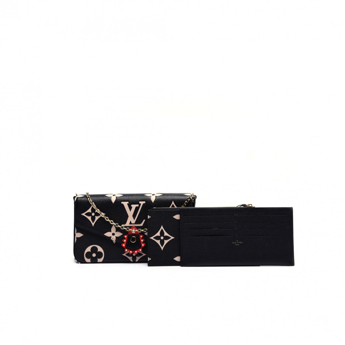 Empreinte Monogram Giant Crafty Pochette Felicie Black Creme