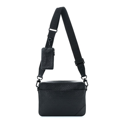 Louis Vuitton Calfskin Monogram Shadow Duo Messenger Black 1 of 10