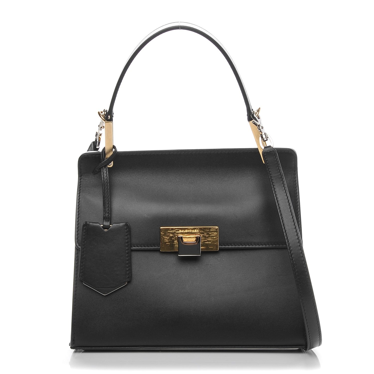 Balenciaga Smooth Calfskin Le Dix Cartable S Shoulder Bag Black 1 of 7