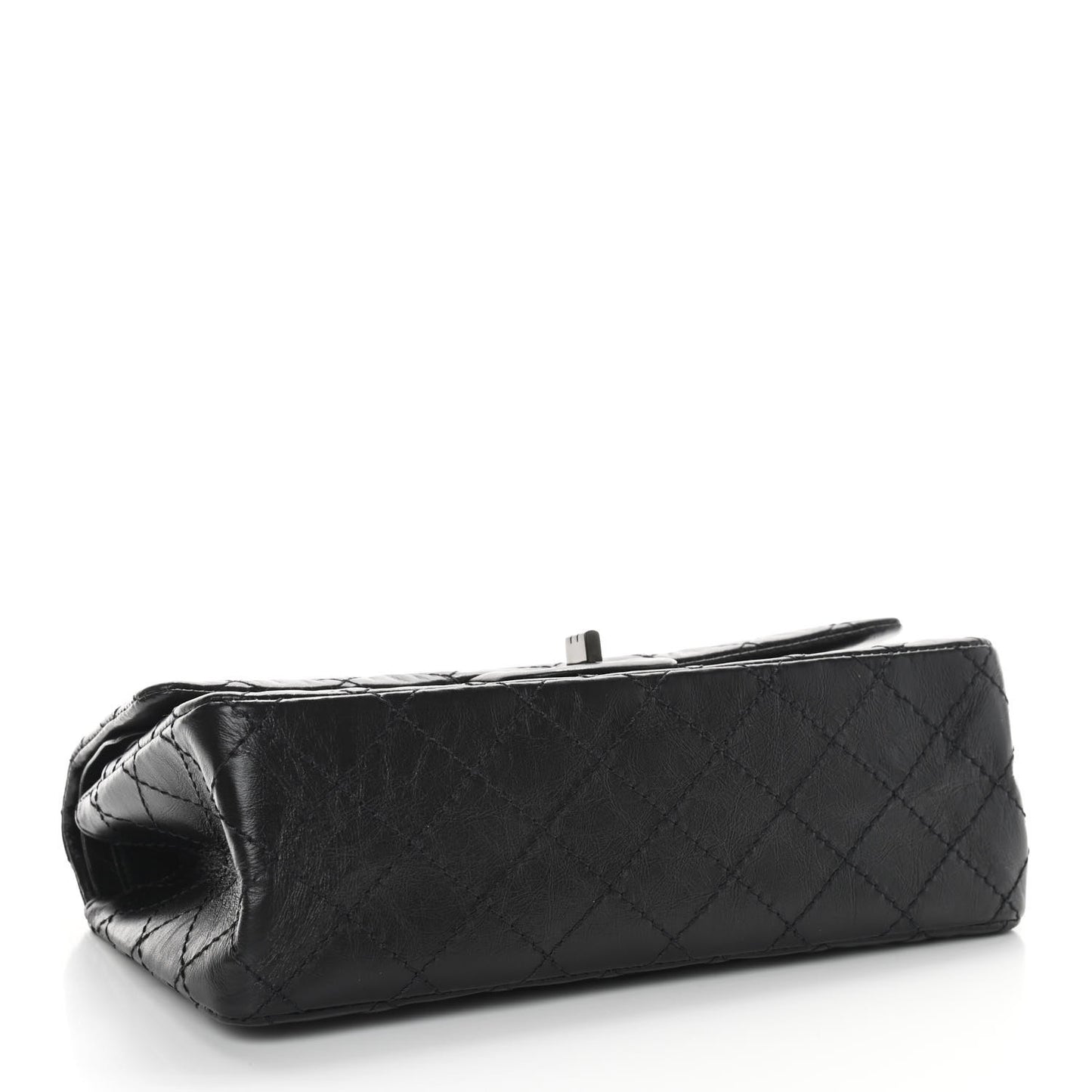 Aged Calfskin Quilted 2.55 Reissue 225 Flap So Black
