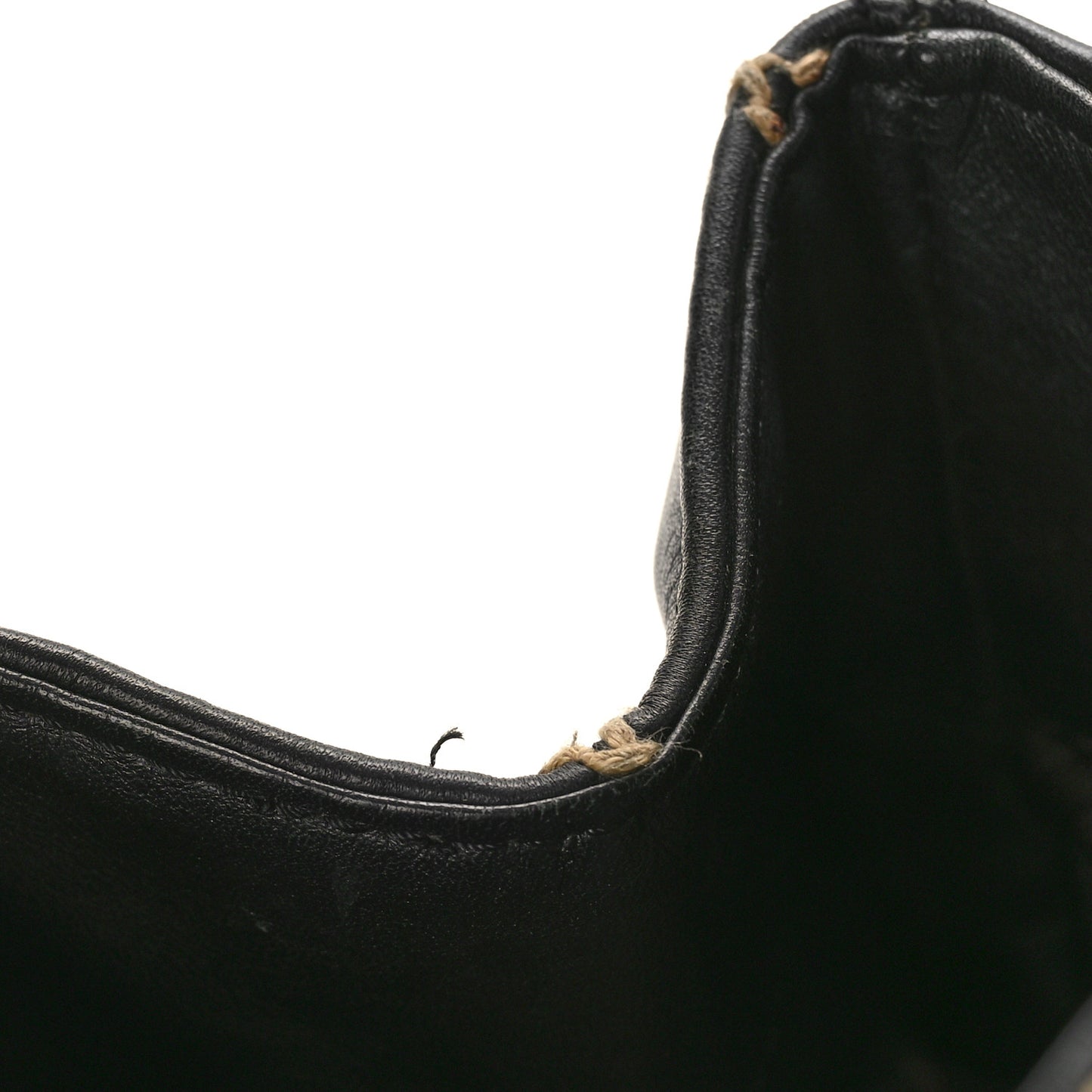 Calfskin Contrast Stitch Surpique Tote Black